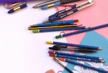 Various School Supplies scattered on a table