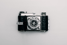 old antique camera black and white