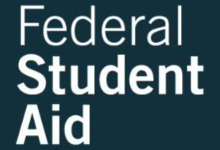 federal student aid in white letters