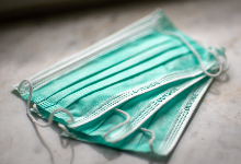 blue face mask for COVID protection