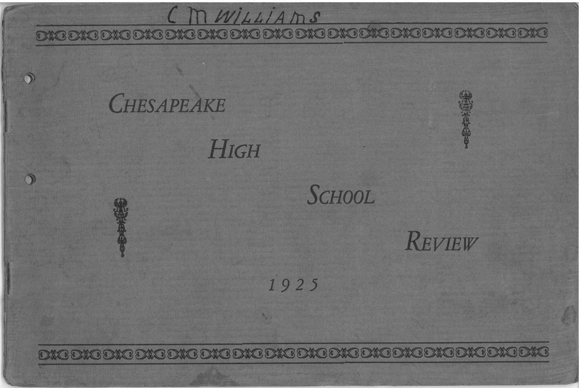 1925 Chesapeake High School Review Yearbook