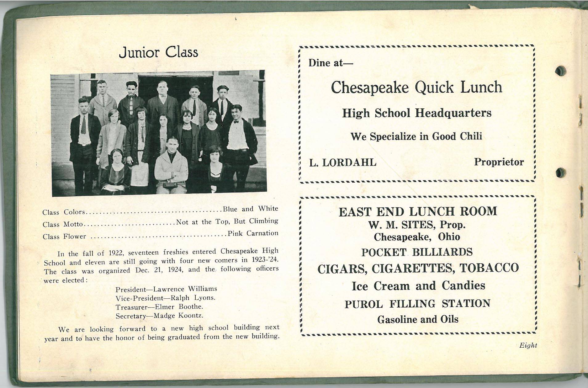 1925 Chesapeake High School Review Yearbook