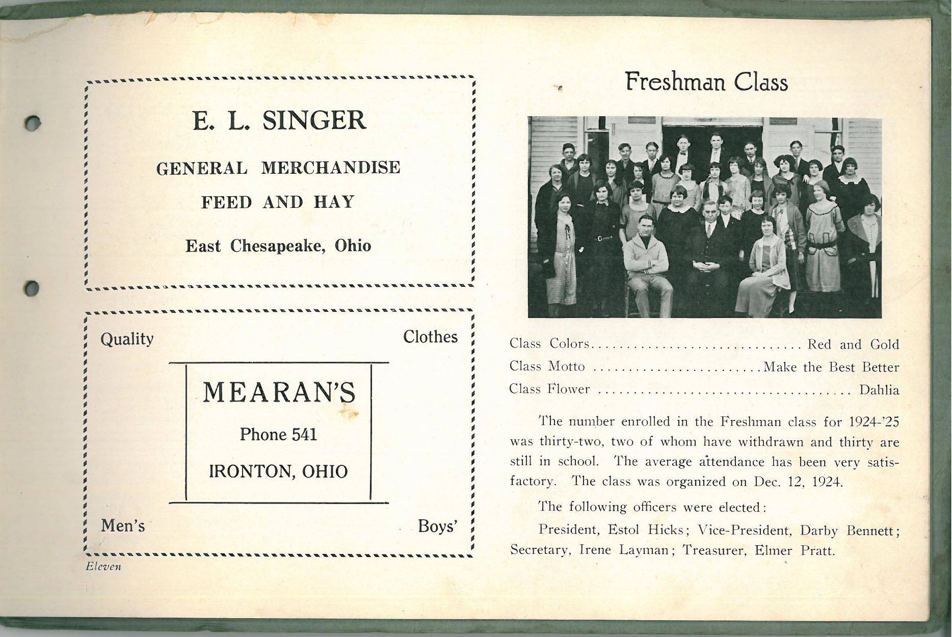 1925 Chesapeake High School Review Yearbook