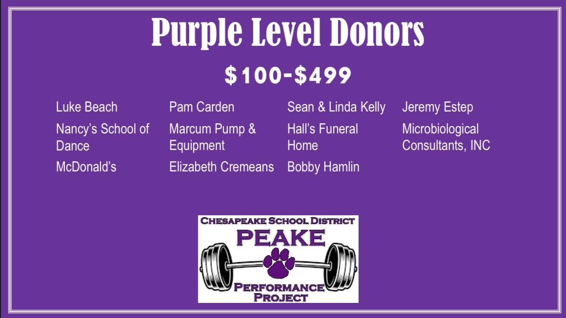 Purple Level Donors